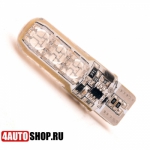  DLED Автолампа светодиодная T10 - W5W - 6 SMD 5050 RGB (2шт.)